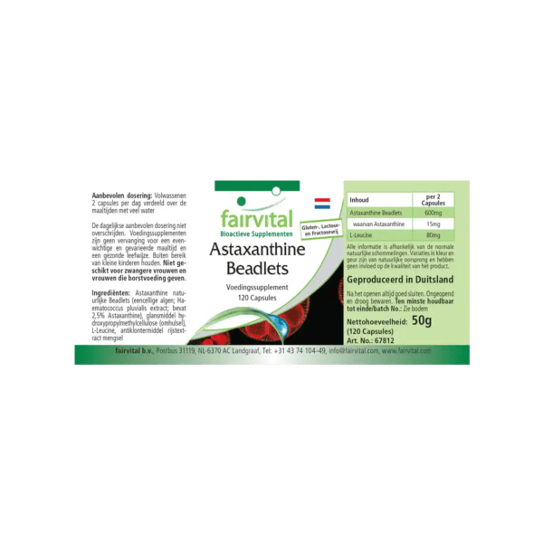 Astaxanthin Beadlets (fairvital) niederländisch