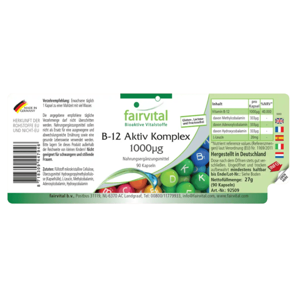 B-12 Aktiv-Komplex 1000µg (fairvital) deutsch