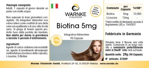 Biotin 5mg (Warnke) - italienisch