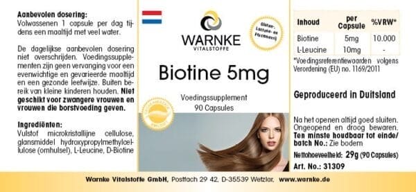 Biotin 5mg (Warnke) - niederländisch