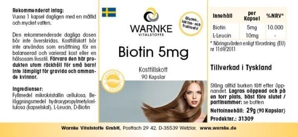 Biotin 5mg (Warnke) - schwedisch