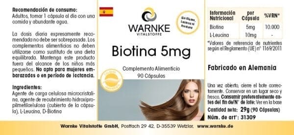 Biotin 5mg (Warnke) - spanisch