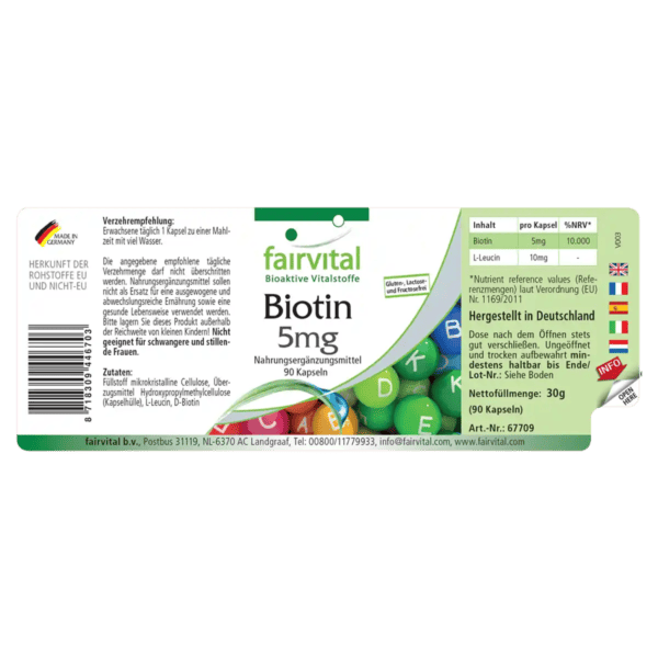 Biotin 5mg (fairvital) deutsch