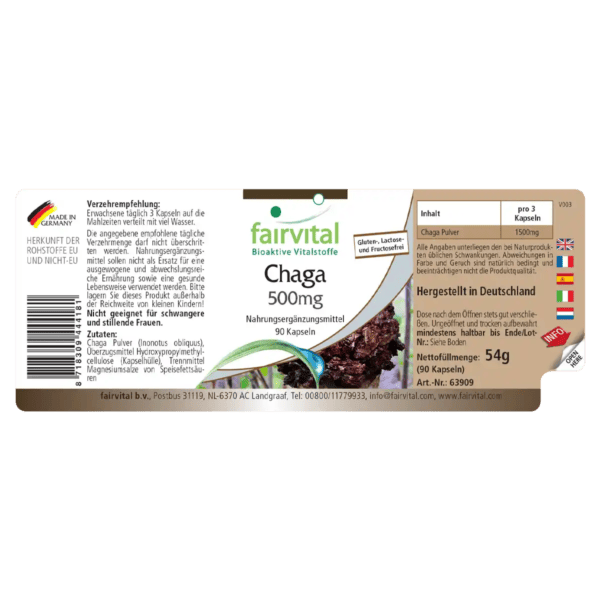 Chaga 500mg (fairvital) deutsch