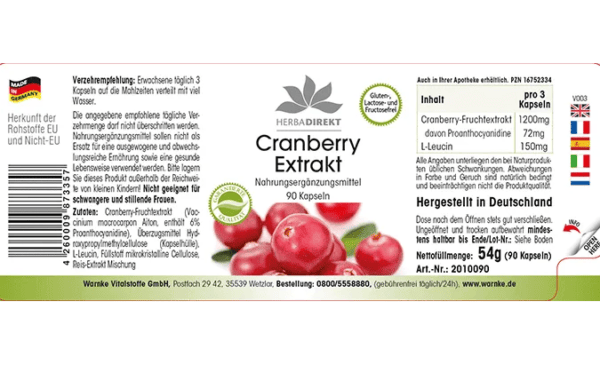 Cranberry 400mg (Warnke) - deutsch