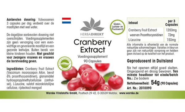 Cranberry 400mg (Warnke) - niederländisch