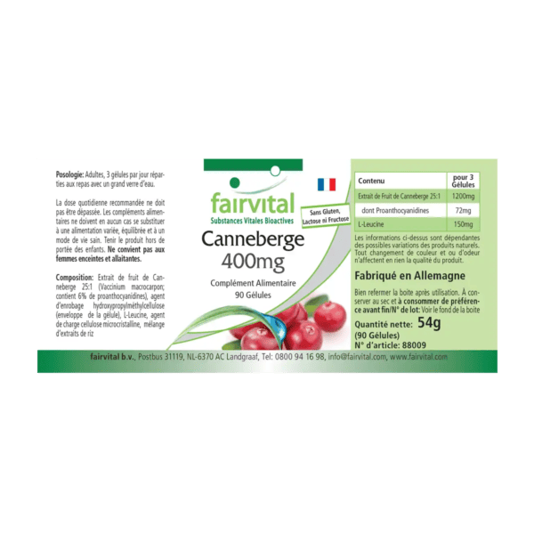 Cranberry 400mg (fairvital) französisch