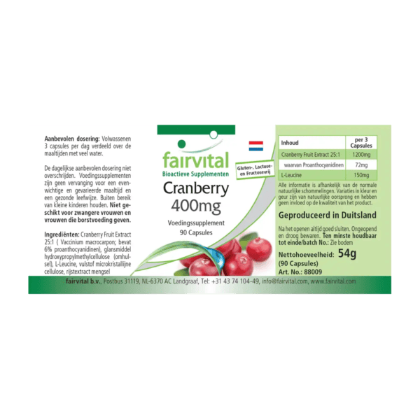 Cranberry 400mg (fairvital) niederländisch