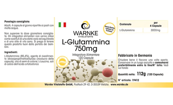 L-Glutamin 750mg (Warnke) - italienisch