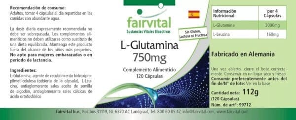 L-Glutamin 750mg (fairvital)_spanisch