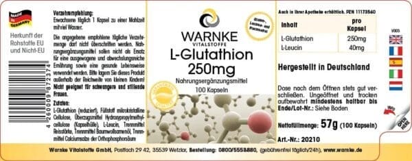 L-Glutathion 250mg (Warnke) - deutsch