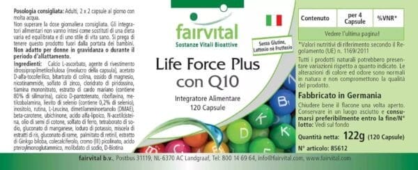 Life Force Plus mit Q10 (fairvital) italienisch