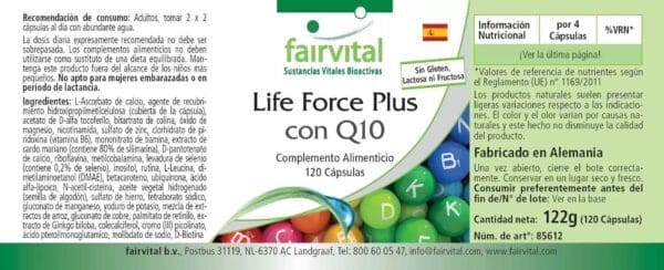 Life Force Plus mit Q10 (fairvital) spanisch