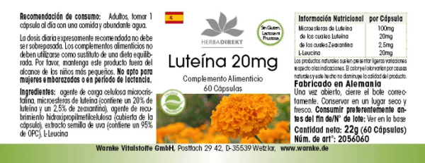 Lutein 20mg (Warnke) - spanisch