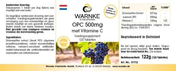 OPC 500mg mit Vitamin C (Warnke) - niederländisch