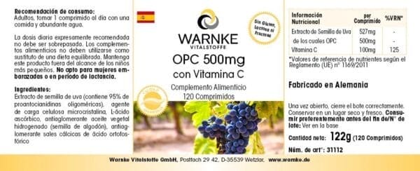 OPC 500mg mit Vitamin C (Warnke) - spanisch