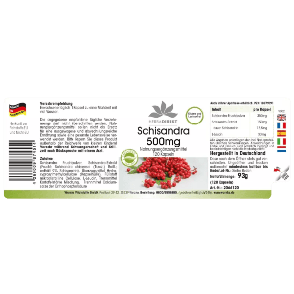 Schisandra Kapseln 500mg (Warnke)_deutsch