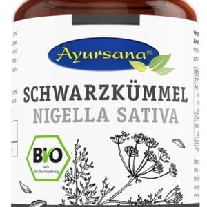 Schwarzkümmel Kapseln 450mg vegan - BIO (Ayursana)