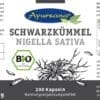 Schwarzkümmel Kapseln 450mg vegan - BIO (Ayursana)_1