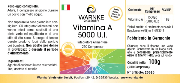 Vitamin A 5000 I.E. (Warnke) - italienisch