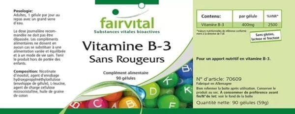 Vitamin B-3 400mg Flush Free (fairvital)_französisch