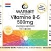 Vitamin B5 500mg (Warnke) - niederländisch