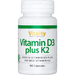 Vitamin D3 2500 plus K2 100 (Vitality Nutritionals)