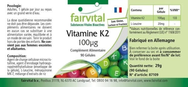 Vitamin K2 100µg (fairvital)_französisch