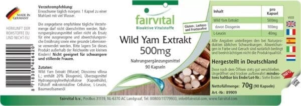 Wild Yam Extrakt 500mg (fairvital)_deutsch