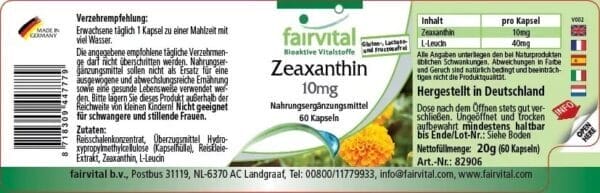 Zeaxanthin 10mg (fairvital)_deutsch