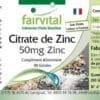 Zinkcitrat mit 50mg Zink (fairvital)_französisch