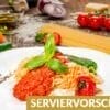 Pflanzliche Sauce Bolognese (tahedl) Serviervorschlag