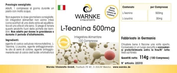 L-Theanin 500mg (Warnke) italienisch