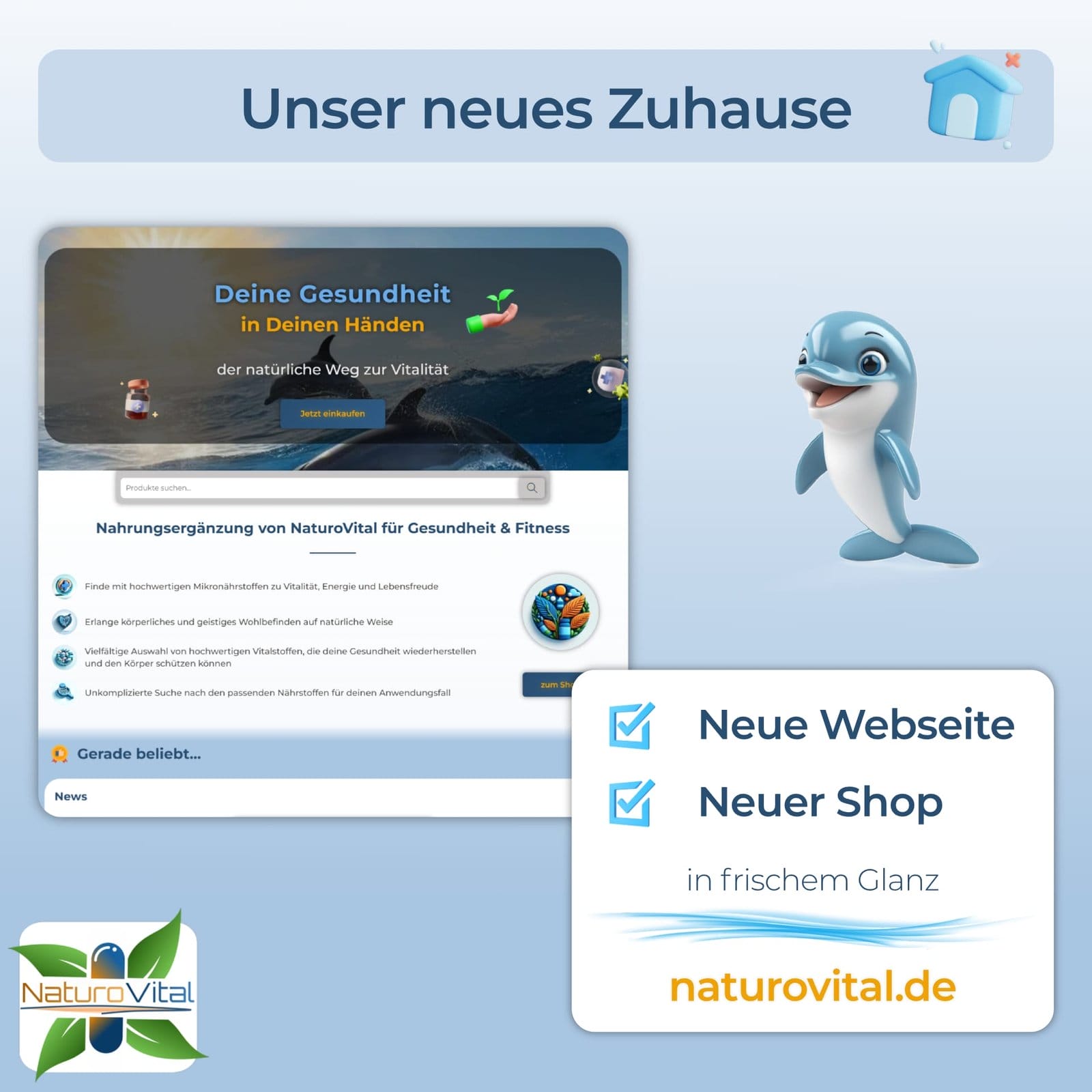 NaturoVital - Neuer Shop Veröffentlichung