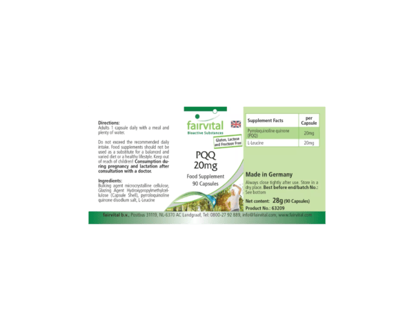 PQQ 20mg (fairvital)_englisch