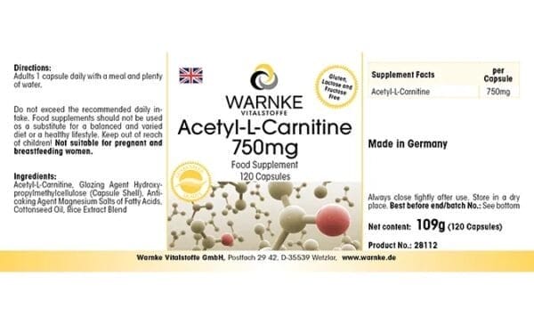 Acetyl-L-Carnitin 750mg (Warnke)_englisch