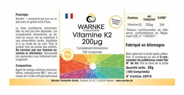Vitamin K2 200µg (Warnke) französisch