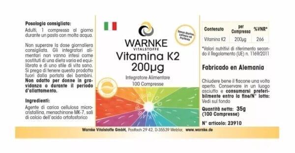 Vitamin K2 200µg (Warnke) italienisch
